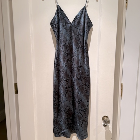 Blue leopard spaghetti dress - Picture 4 of 4
